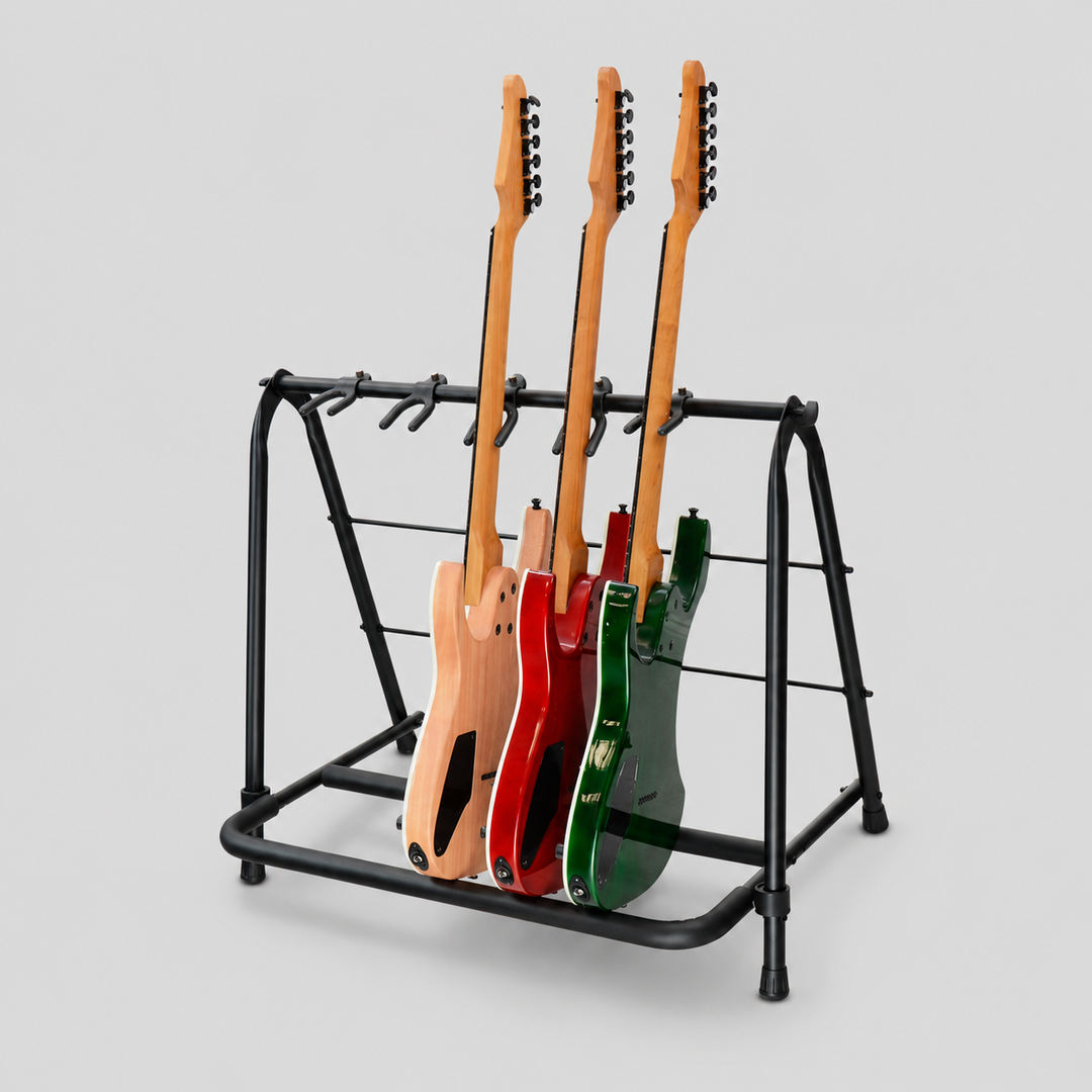 Hardman gitarrstativ för 5 gitarrer, hopfällbart