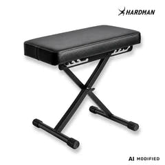 Hardman SB006 hopfällbar pianopall, svart, upp till 150 kg