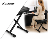 Hardman SB006 hopfällbar pianopall, svart, upp till 150 kg