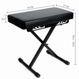 Hardman SB006 hopfällbar pianopall, svart, upp till 150 kg