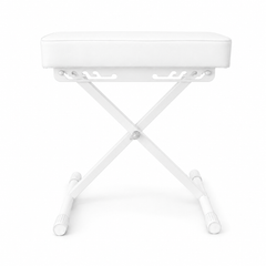 Hardman SB006 hopfällbar pianopall, vit, justerbar från 45 till 63 cm