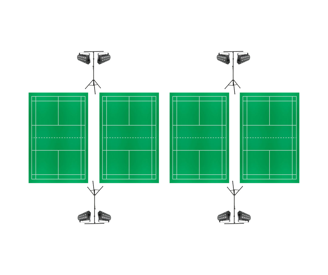Natminton - komplett paket för 4 banor