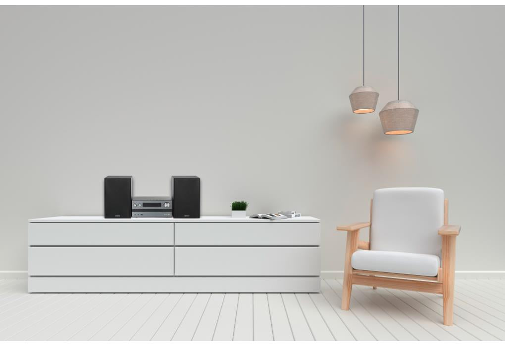 Kenwood M-918DAB-H Minisystem med Bluetooth och DAB+ (Aluminium)