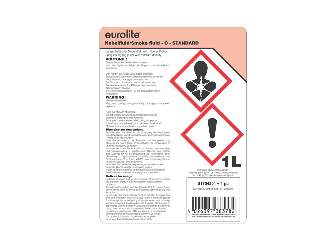 EUROLITE SMOKE FLUID -C- Standard, 1l rökvätska