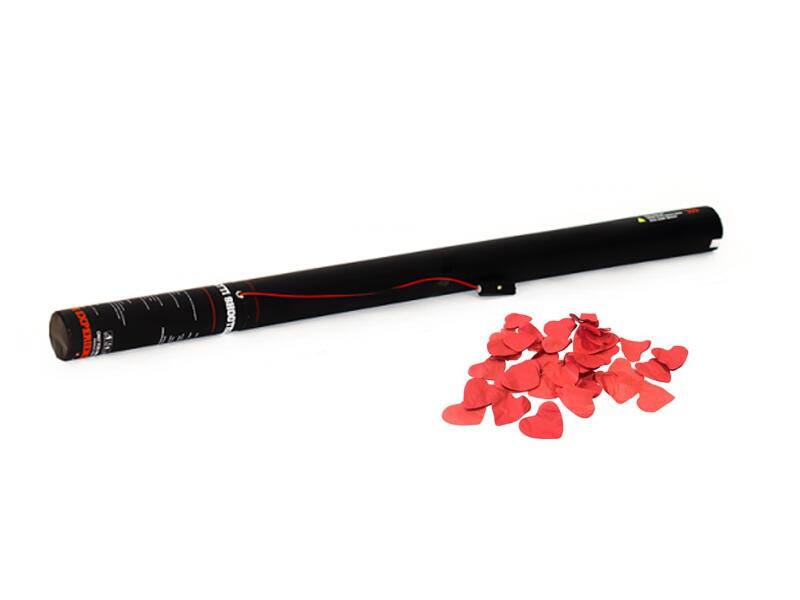 TCM FX elektrisk konfettikanon 80 cm, röda hjärtan