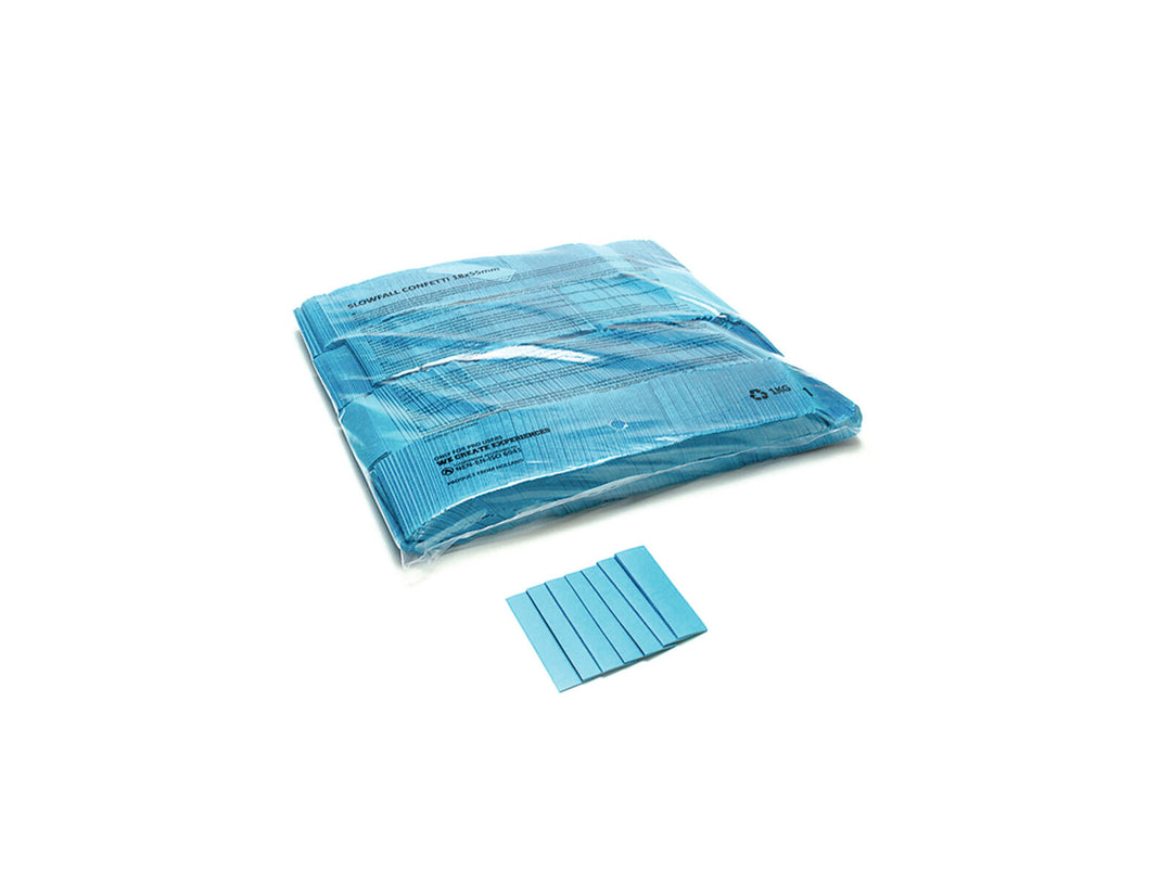 TCM FX Slowfall Confetti rektangulärt 55x18mm, light blå, 1kg