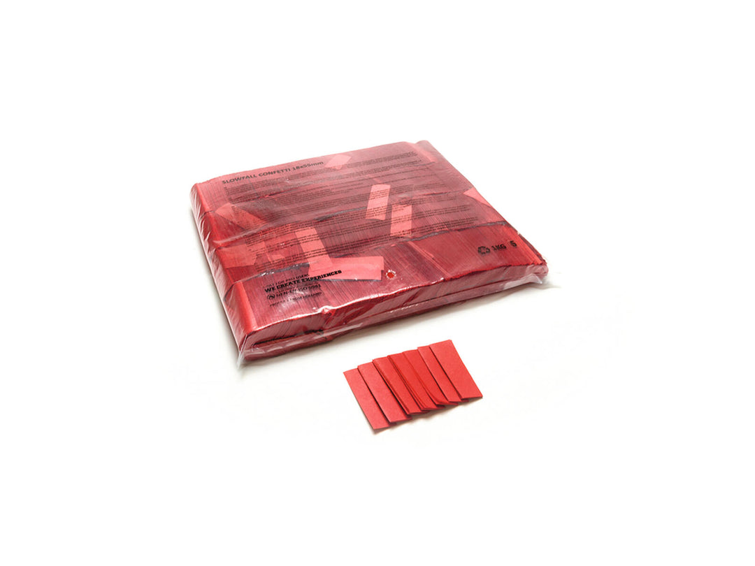 TCM FX Slowfall Confetti rektangulär 55x18mm, röd, 1kg