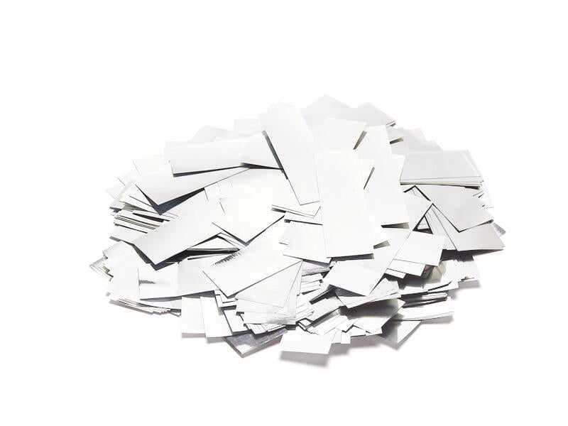 TCM FX Slowfall Konfetti rektangulärt 55x18mm, vit/silver, 1kg