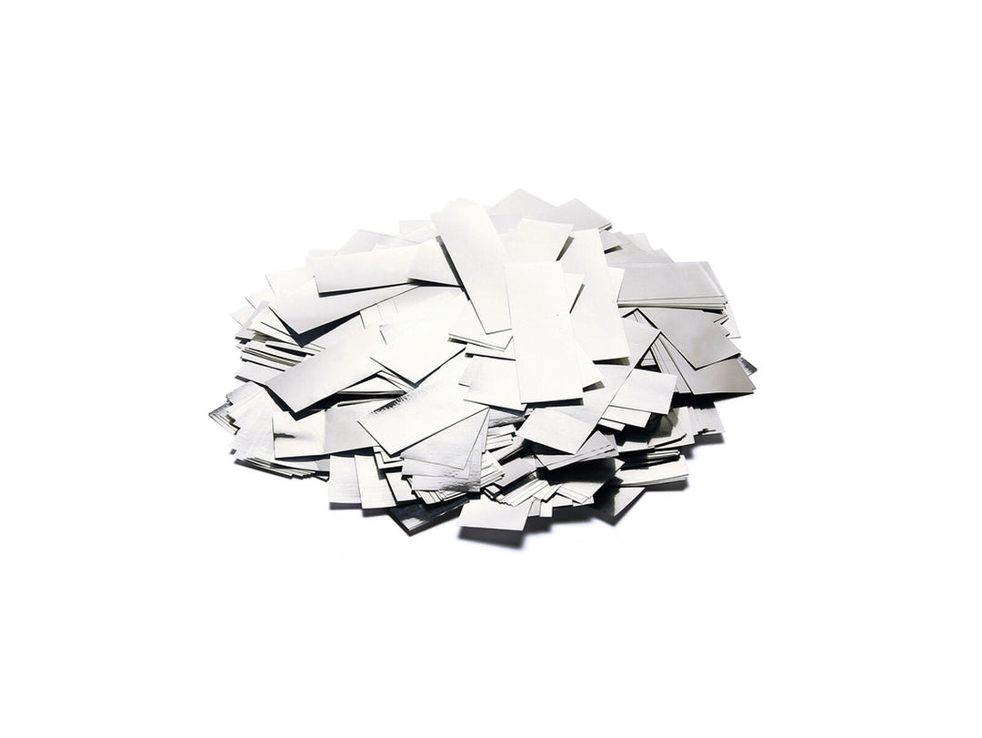 TCM FX Metallic-konfetti rektangulär 55x18 mm, silver, 1 kg