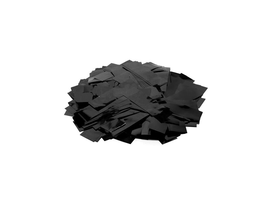 TCM FX Metallic-konfetti rektangulär 55x18 mm, svart, 1 kg