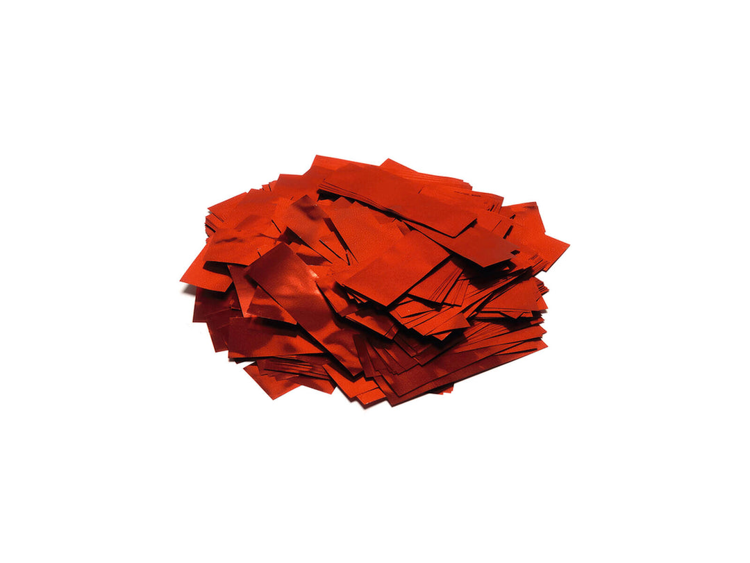 TCM FX Metallic Confetti rektangulär 55x18mm, röd, 1kg