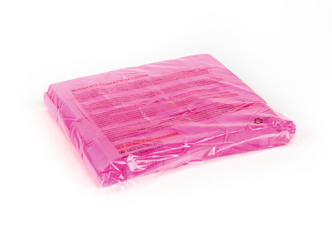 TCM FX Slowfall-konfetti rektangulärt 55x18mm, neonrosa, UV-aktivt, 1kg