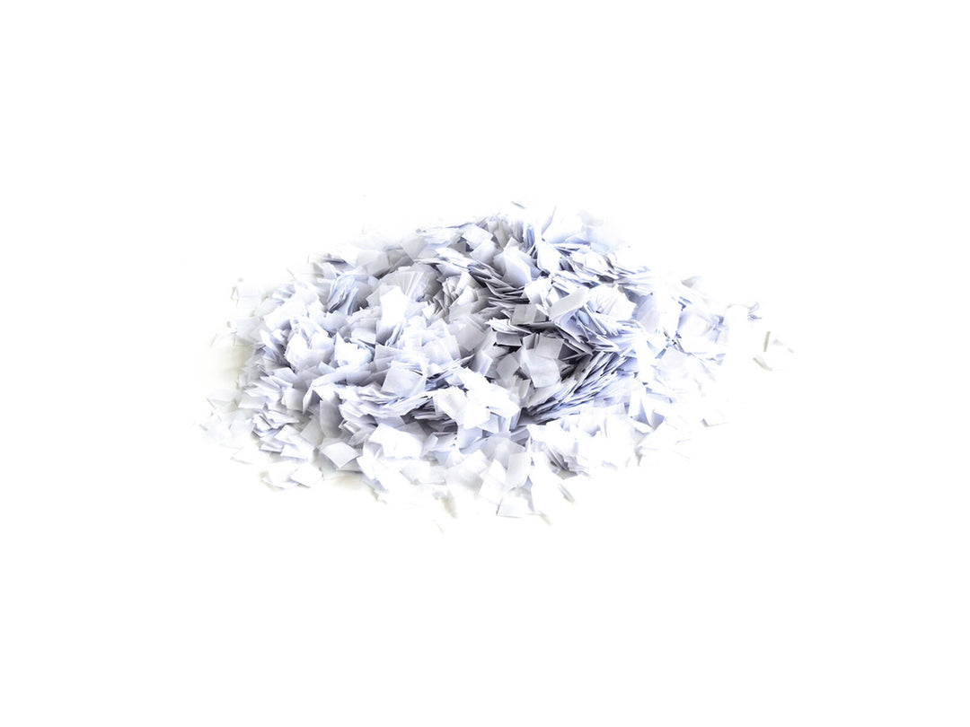 TCM FX Slowfall-konfettisnöflingor 10x10mm, vita, 1kg