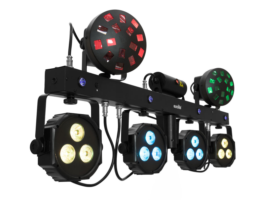 EUROLITE Set LED KLS Laser Bar Next FX Light Set + STV-60-WOT EU Steel Stand svart