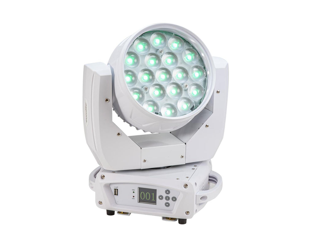 EUROLITE Set 2x LED TMH-X4 Movingheads Wash Zoom wh + EU Case with wheels