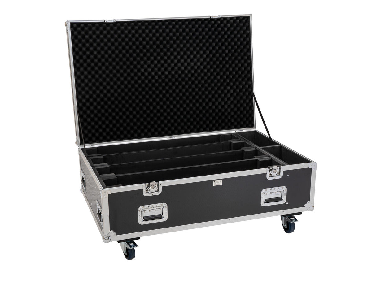 EUROLITE Set 4x LED BAR-8 SWING QCL bar + Flightcase with wheels