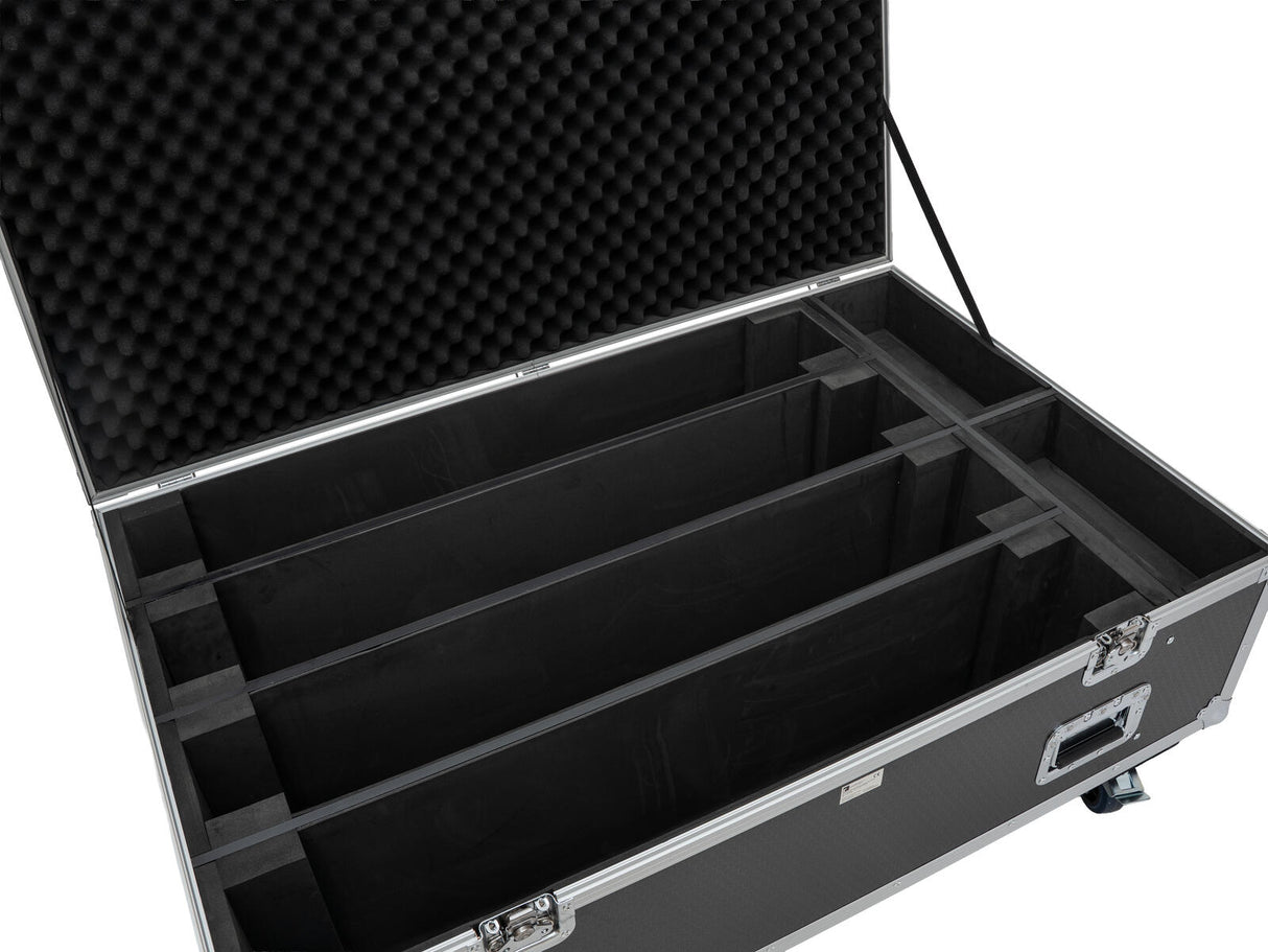 ROADINGER Flightcase PRO 4x LED BAR-8 SWING with wheels