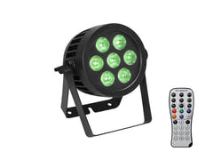EUROLITE Set LED IP PAR 7x8W QCL Spot + 2x Diffuser Cover (15x60° och 40°)
