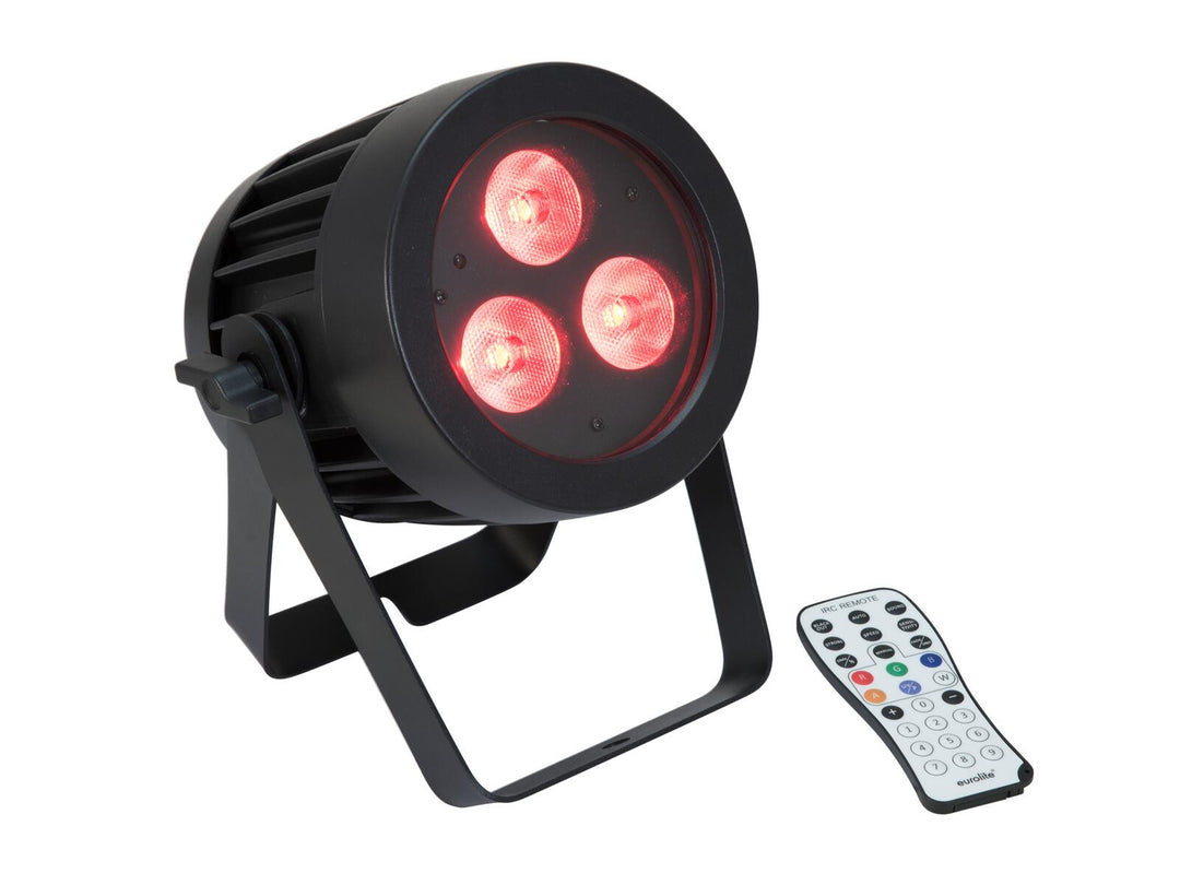 EUROLITE Set 4x LED IP PAR 3x8W QCL Spot + fodral