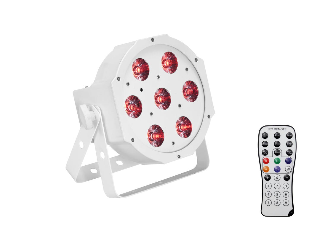 EUROLITE Set 4x LED SLS-7 HCL Spot vit + mjukväska