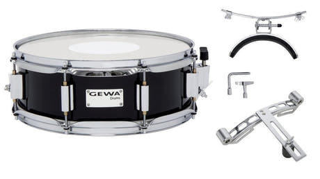 GEWA marschvirveltrumma 14" x 5", laminerad björk, svart