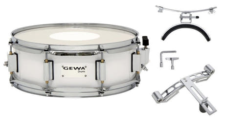 GEWA marschvirvel 13" x 5", laminerad vit björk