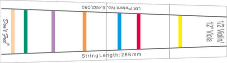 Don't Fret greppbrädesmärken till 1/2-fiol och 30,5 cm (12") viola