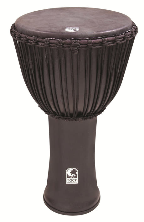 Toca Djembe Freestyle Rope Tuned - Kente-tyg med väska (SFDJ-14K)