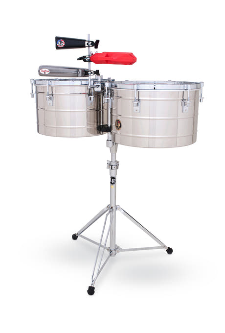 Latin Percussion Timbales Tito Puente Thunder Timbs - Rostfritt stål (LP258-S)