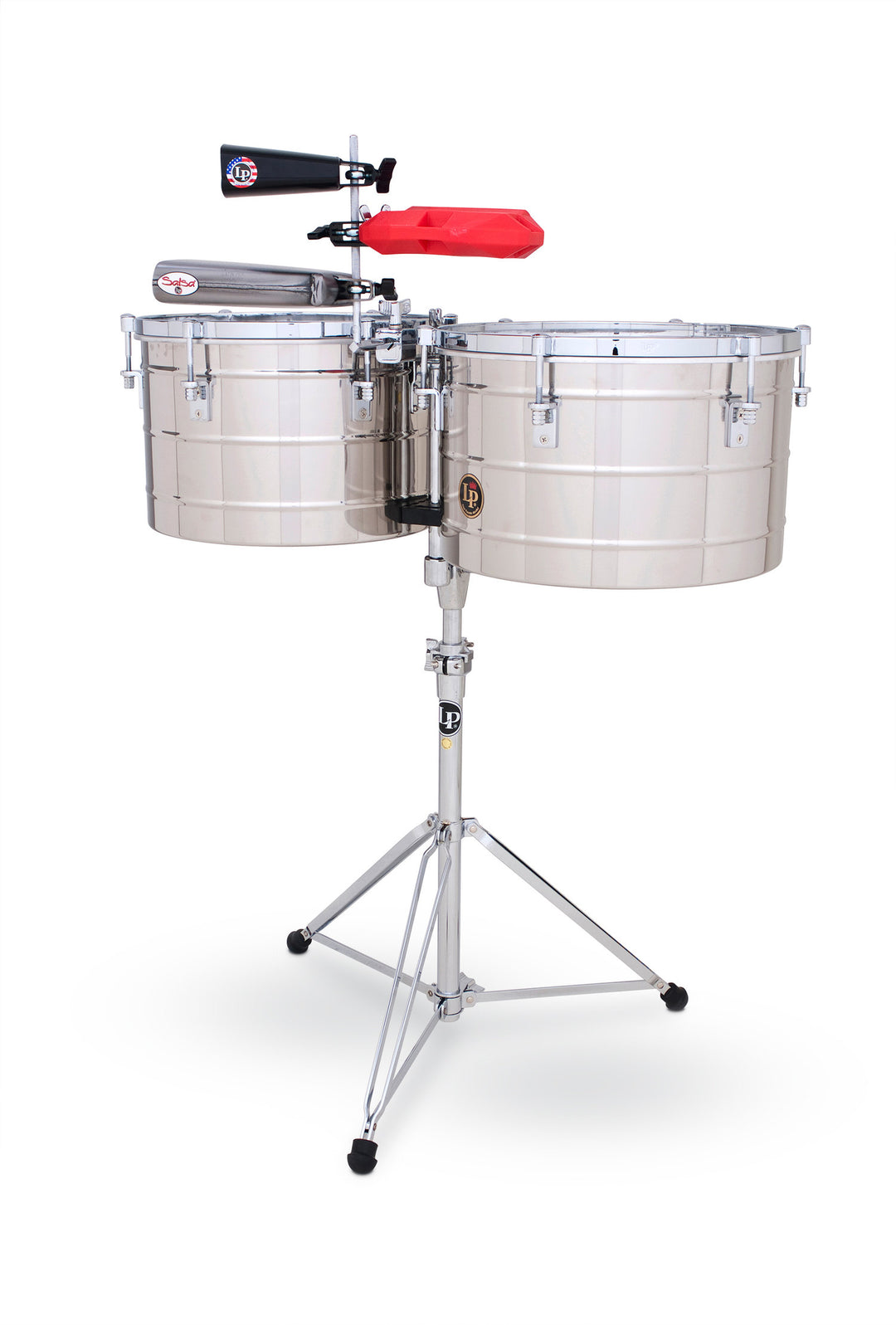 Latin Percussion Timbales Tito Puente Thunder Timbs - Rostfritt stål (LP258-S)