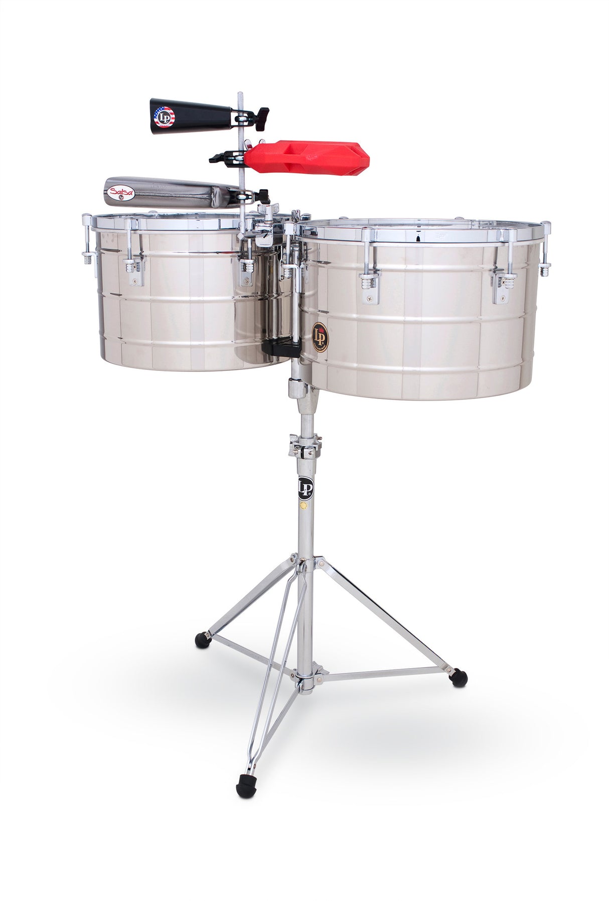Latin Percussion Timbales Tito Puente Thunder Timbs - Rostfritt stål (LP258-S)