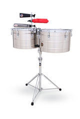 Latin Percussion Timbales Tito Puente Thunder Timbs - Rostfritt stål (LP258-S)
