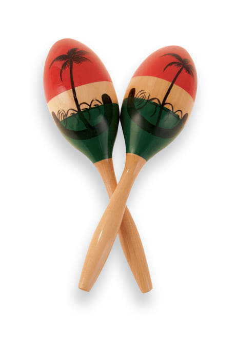 LP CP287 stora maracas i trä, målade