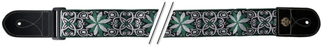 GEWA gitarrremmar F&S Folk Jacquard - grön-vit