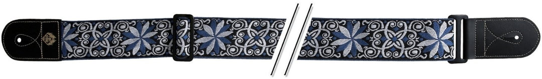 GEWA gitarrremmar F&S Folk Jacquard - blå-vit