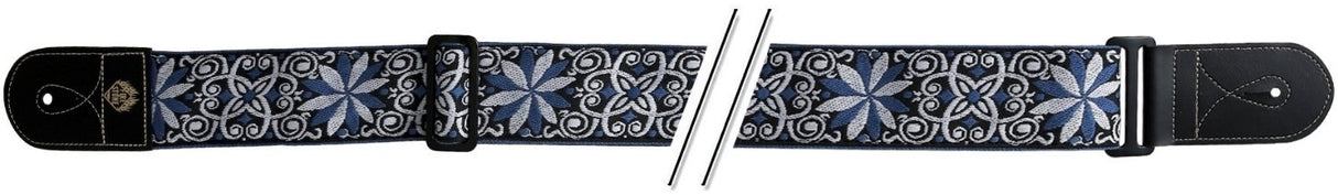 GEWA gitarrremmar F&S Folk Jacquard - blå-vit