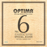 Optima Strängar för klassisk gitarr No. 6 Special Silver - Set Carbon high (NO6.SCHT)