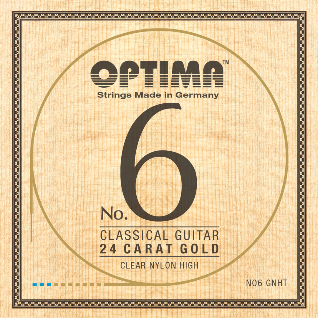 Optima strängar för klassiska Gitarrer No. 6 24 carat gold - set Nylon Gold high (NO6.GNHT)