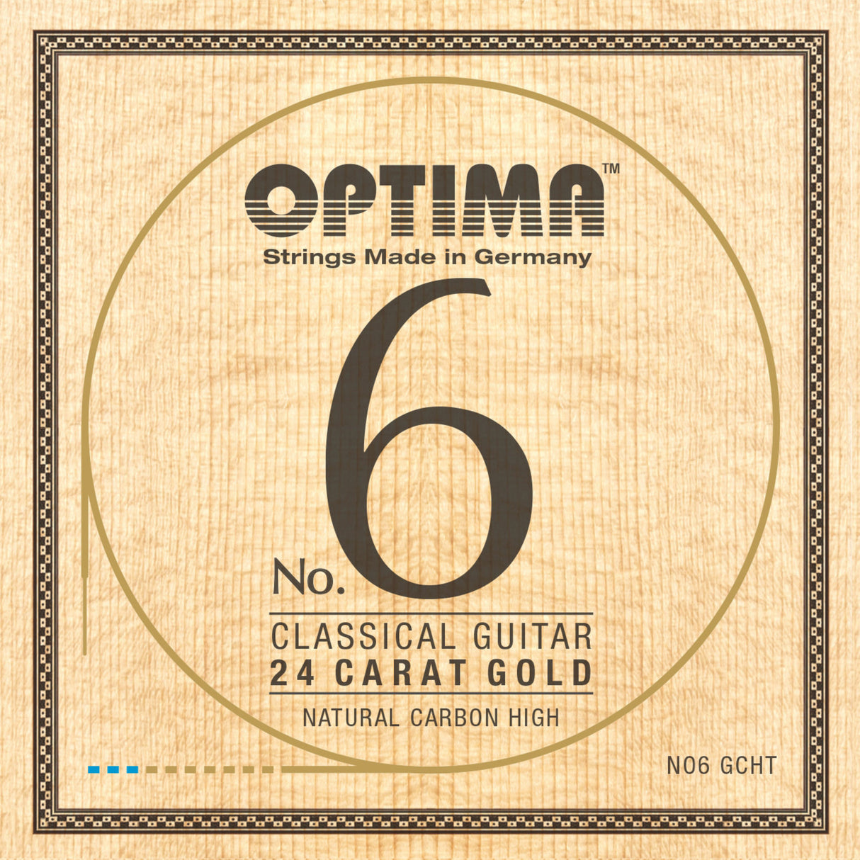 Optima strängar för klassiska Gitarrer No. 6 24 carat gold - set Carbon Gold high (NO6.GCHT)