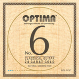 Optima strängar för klassiska Gitarrer No. 6 24 carat gold - set Carbon Gold high (NO6.GCHT)