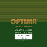 Optima strängar för akustiska Gitarrer bronssträngar - Set Custom-light (1727CL)