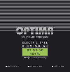 Optima E-bassträngar Chrome Strings. Round Wound Short Scale - Set 4299S (4-str. short-scale)