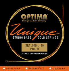 Optima E-bassträngar Unique studio golden strings - 5-str. long sc. (2409B)