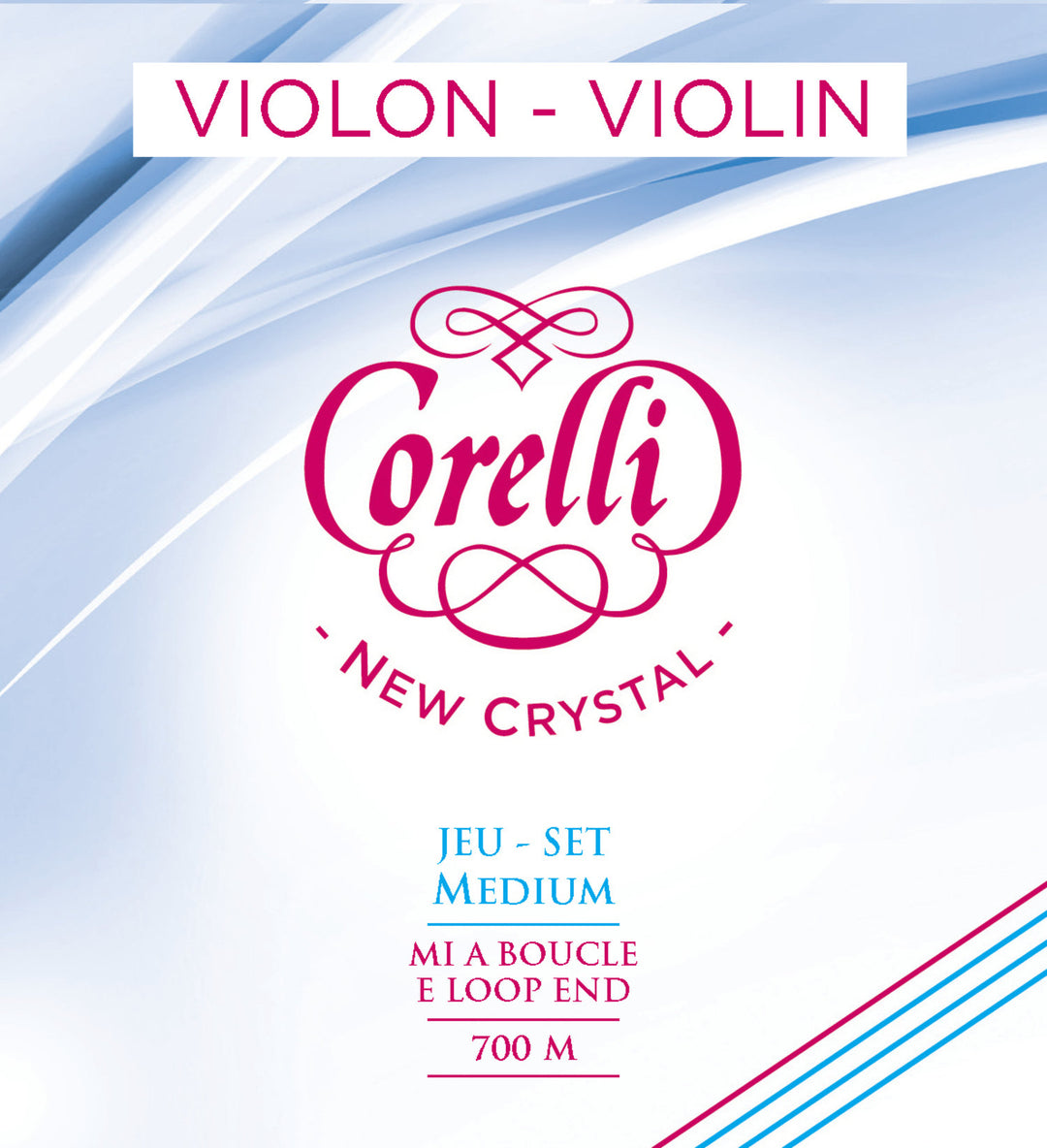 Corelli Fiolersträngar New Crystal - Medium (700M)
