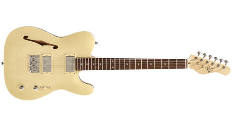 Michael Kelly 58 Thinline semi-hollow elgitarr, Flame Maple