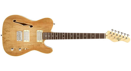 Michael Kelly 58 Thinline semi-hollow elgitarr, Spalted Maple