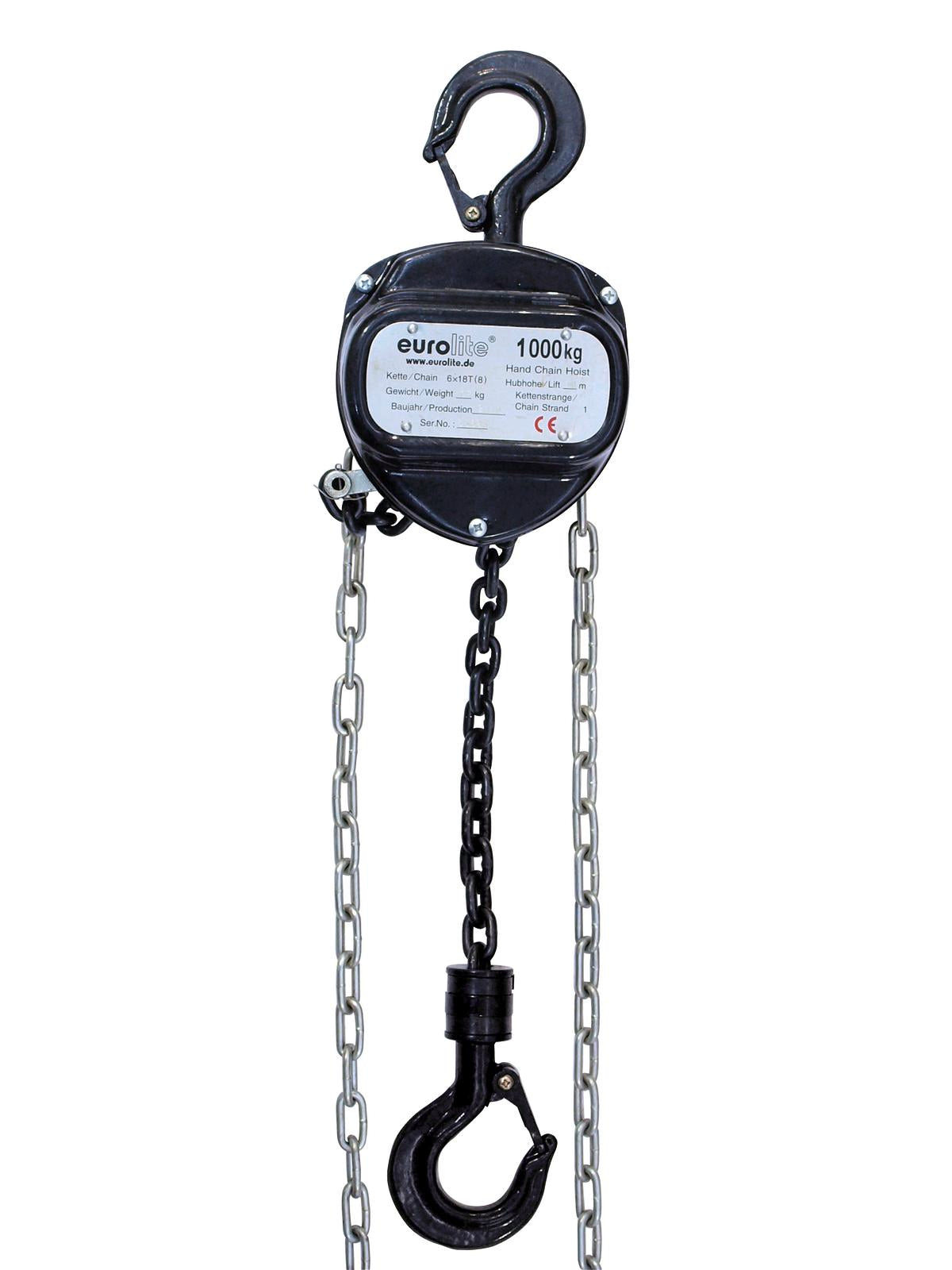 Eurolite kedjetelfer 10M/1.0T (svart)