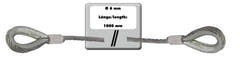 EUROLITE Stållina 1000x6 mm silver med kaus