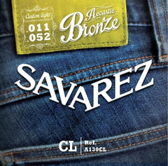 Savarez A130CL Bronze western-gitarrsträngar, custom light .011 till .052