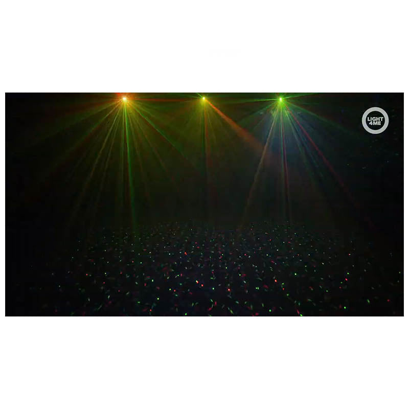 LIGHT4ME T-BAR LED PAR DERBY LASER diskoteklys multieffektsæt